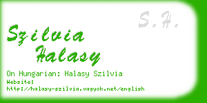 szilvia halasy business card